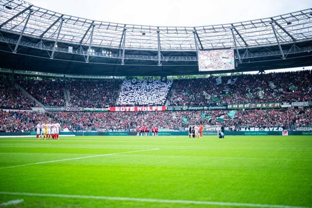 19 05 2024 Soccer, 2023 2024, 2 Bundesliga, 34 Matchday, Hannover 96 Holstein Kiel Fans Hannover with Choreo, Choreography Rote Wölfe DFL REGULATIONS PROHIBIT ANY USE OF PHOTOGRAPHS AS IMAGE SEQUENCES AND OR QUASI VIDEO