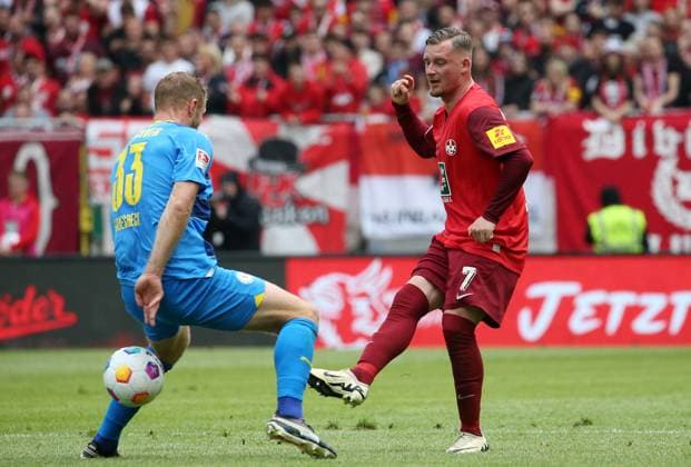 19 05 2024, Football, 2 Bundesliga, FC Kaiserslautern Eintracht Braunschweig, Matchday 34, Season 2023 24, Fritz Walter Stadion, Kaiserslautern, Germany, zmdz, DFB DFL regulations prohibit any use of photographs as image sequences and or quasi video FC Kaiserslautern Eintracht Braunschweig