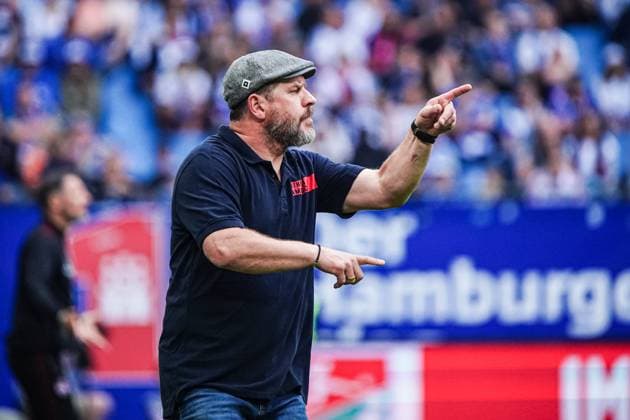 Steffen Baumgart Hambuger SV, Coach GER, Hamburger SV vs 1 FC Nuernberg, Football, 2 Bundesliga, Matchday 34, Season 2023 2024, 19 05 2024 DFL REGULATIONS PROHIBIT ANY USE OF PHOTOGRAPHS AS IMAGE SEQUENCES AND OR QUASI VIDEO GER, Hamburger SV vs 1 FC Nuernberg, Football, 2 Bundesliga, Matchday 34, Season 2023 2024, 19 05 2024 Hamburg Copyright: xEibner-Pressefoto MarcelxvonxFehrnx EP_MFN