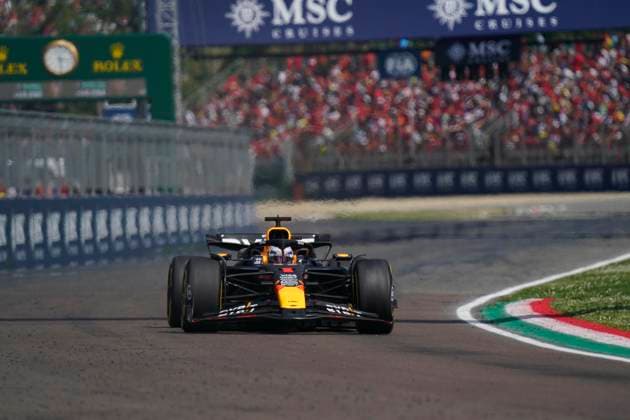 May 19, 2024, Imola, Italia: Max Verstappen of Netherlands and Red Bull Racing drive on track during Race of the Formula 1 Gran Premio del Made in Italy e dell™Emilia-Romagna at Enzo e Dino Ferrari Circuit on May 19 2024 in Imola, Italy..ANSA DANILO DI GIOVANNI Formula 1 GP of Italy - Qualify  - ZUMAa110 20240519_zaf_a110_022 Copyright: xDaniloxDixGiovannix