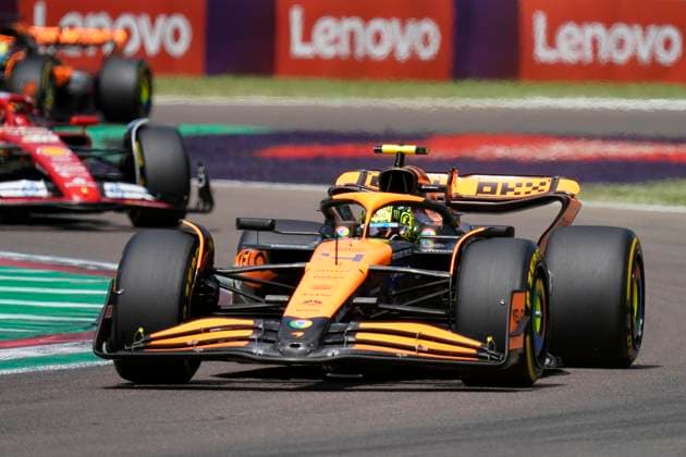 May 19, 2024, Imola, Italia: Lando Norris of England and McLaren MCL38 Mercedes drive on track during Race of the Formula 1 Gran Premio del Made in Italy e dell™Emilia-Romagna at Enzo e Dino Ferrari Circuit on May 19 2024 in Imola, Italy..ANSA DANILO DI GIOVANNI Formula 1 GP of Italy - Qualify  - ZUMAa110 20240519_zaf_a110_024 Copyright: xDaniloxDixGiovannix