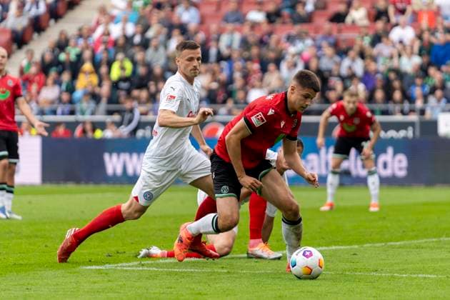 Nicolo Tresoldi Hannover 96, 09 GER, Hannover 96 vs Holstein Kiel, Football, 2 Bundesliga, Matchday 34, Season 2023 2024, 19 05 2024 DFL REGULATES PROHIBIT ANY USE OF PHOTOGRAPHS AS IMAGE SEQUENCES AND OR QUASI VIDEO Hannover 96 vs Holstein Kiel, Football, 2 Bundesliga, Matchday 34, Season 2023 2024, 19 05 2024 Hannover Copyright: xEibner-Pressefoto FabioxDeinertx EP_FDT