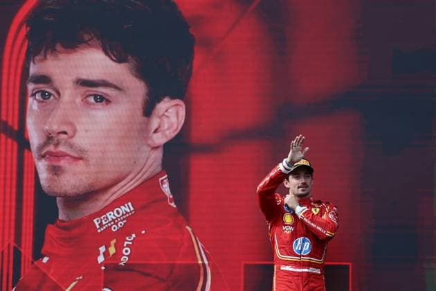 F1 Emilia-Romagna Grand Prix 2024 Charles Leclerc of Ferrari at podium after the Formula 1 Emilia-Romagna Grand Prix at Autodromo Enzo e Dino Ferrari in Imola, Italy on May 19, 2024. Imola Italy  Copyright: xJakubxPorzyckix originalFilename:porzycki-f1emilia240519_npPtJ.jpg