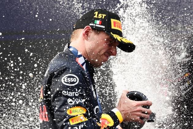 F1 Emilia-Romagna Grand Prix 2024 Max Verstappen of Red Bull Racing at podium after the Formula 1 Emilia-Romagna Grand Prix at Autodromo Enzo e Dino Ferrari in Imola, Italy on May 19, 2024. Imola Italy  Copyright: xJakubxPorzyckix originalFilename:porzycki-f1emilia240519_npL1H.jpg