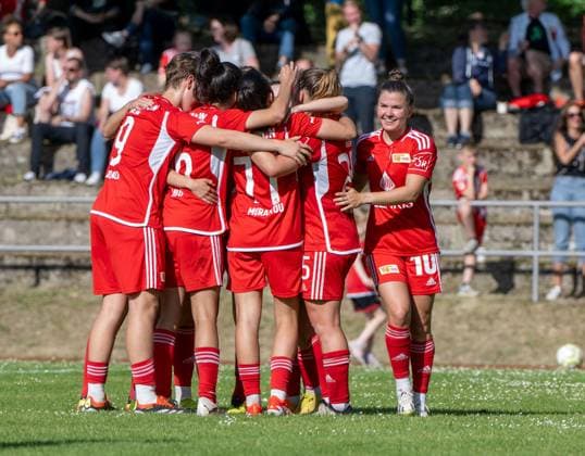 Soccer, Women, Season 2023 2024, BFV Pokal Polytan Pokal Final , FC Viktoria 89 Berlin 1 FC Union Berlin, Union cheering after goal to 1 2, 19 05 2024, Copyright: xMatthiasxKochx