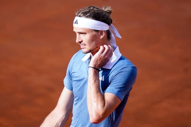 Internazionali BNL D Italia 2024 - Day Fourteen Alexander Zverev of Germany reacts during the Men™s Singles final match between Alexander Zverev and Nicolas Jarry on Day Fourteen of Internazionali BNL D Italia 2024 at Foro Italico on May 19, 2024 in Rome, Italy. Rome Foro Italico Lazio Italy Copyright: xGiuseppexMaffiax IBI-FINALE_ZVEREV-JARRY_190524_LIA8153