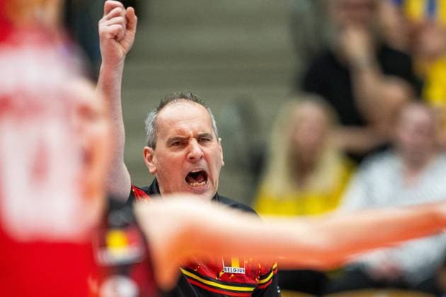 240519 Head coach Kris Vansnick of Belgium during the European Golden League between Sweden and Belgium on May 19, 2024 in Lund Photo Avdo Bilkanovic BILDBYRAN COP 115 AB0272 volleyball volleyball european golden league sverige belgium sweden dam bbeng coach  Copyright: AVDOxBILKANOVIC BB240519AB078