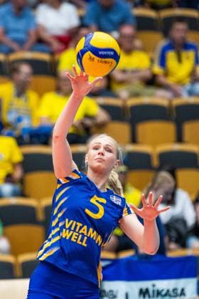240519 Cecilia Malm of Sweden during the European Golden League between Sweden and Belgium on May 19, 2024 in Lund Photo Avdo Bilkanovic BILDBYRAN COP 115 AB0272 volleyball volleyball european golden league sverige belgium sweden dam bbeng  Copyright: AVDOxBILKANOVIC BB240519AB079