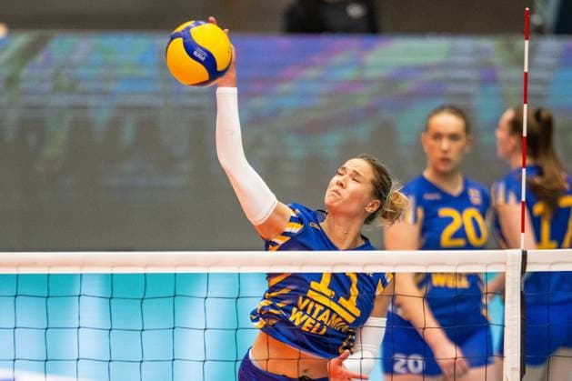 240519 Alexandra Lazic of Sweden during worm up prior the European Golden League between Sweden and Belgium on May 19, 2024 in Lund Photo Avdo Bilkanovic BILDBYRAN COP 115 AB0272 volleyball volleyball european golden league sverige belgium sweden dam bbeng  Copyright: AVDOxBILKANOVIC BB240519AB099