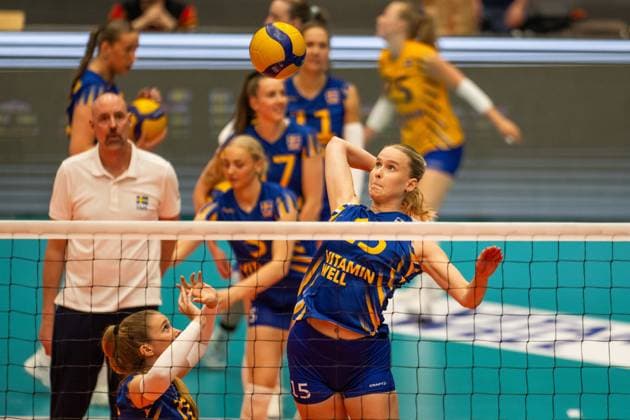 240519 Kirsten Van Leusen of Sweden during worm up prior the European Golden League between Sweden and Belgium on May 19, 2024 in Lund Photo Avdo Bilkanovic BILDBYRAN COP 115 AB0272 volleyball volleyball european golden league sverige belgium sweden dam bbeng  Copyright: AVDOxBILKANOVIC BB240519AB098