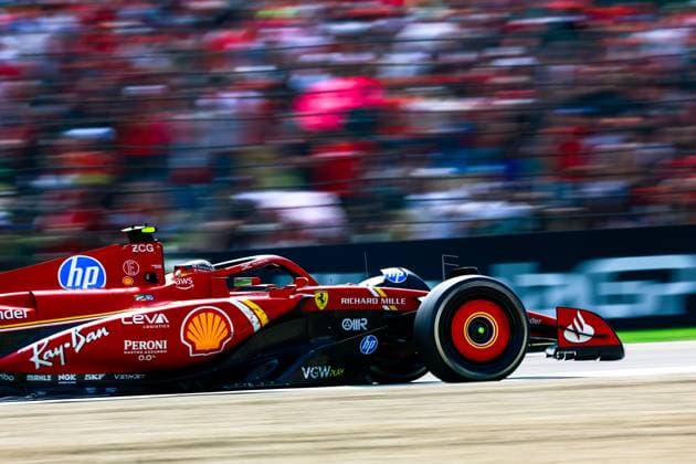 55 Carlos Sainz ESP, Scuderia Ferrari HP , F1 Grand Prix of Emilia Romagna at Autodromo Internazionale Enzo e Dino Ferrari on May 19, 2024 in Imola, Italy Photo by HOCH ZWEI Imola Italy
