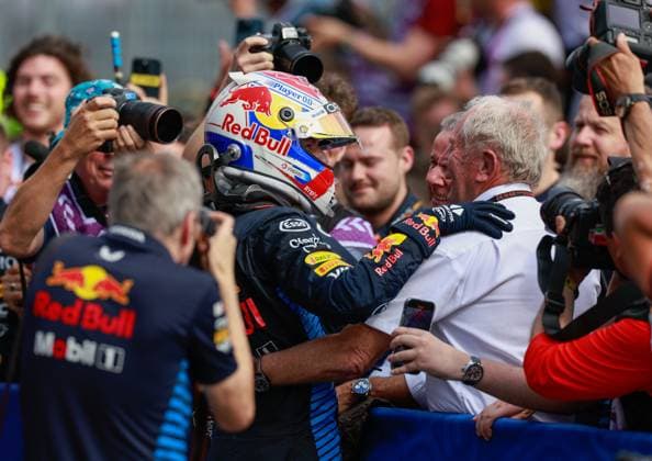 1 Max Verstappen NLD, Oracle Red Bull Racing , Dr Helmut Marko AUT, Oracle Red Bull Racing , F1 Grand Prix of Emilia Romagna at Autodromo Internazionale Enzo e Dino Ferrari on May 19, 2024 in Imola, Italy Photo by HOCH ZWEI Imola Italy