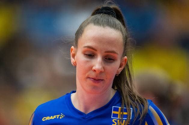 240519 Anna Haak of Sweden looks dejected during the European Golden League between Sweden and Belgium on May 19, 2024 in Lund Photo Avdo Bilkanovic BILDBYRAN COP 115 AB0272 volleyboll volleyball european golden league sverige belgium sweden dam bbeng  Copyright: AVDOxBILKANOVIC BB240519AB102