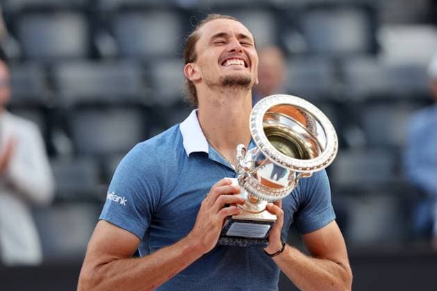 Tennis: AWARD CEREMONY, FINAL MATCH ATP, Tennis Herren 1000 Internazionali di Tennis in Rome at Foro Italico. ALEXANDER ZVEREV VS NICOLAS JARRY (CHILE) Rome, Italy 19.05.2024: ALEXANDER ZVEREV during the trophy ceremony after defeating NICOLAS JARRY in the mens singles final match of the Internazionali BNL D Italia at Foro Italico in Rome, Italy Center Court. Rome foro italico CENTER COURT italy italy Copyright: xmarcoxiacobucci