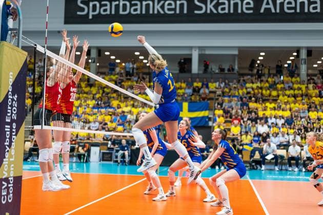 240519 Alexandra Lazic of Sweden during the European Golden League between Sweden and Belgium on May 19, 2024 in Lund Photo Avdo Bilkanovic BILDBYRAN COP 115 AB0272 volleyball volleyball european golden league sverige belgium sweden dam bbeng  Copyright: AVDOxBILKANOVIC BB240519AB103