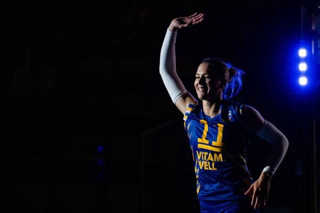 240519 Alexandra Lazic of Sweden during the European Golden League between Sweden and Belgium on May 19, 2024 in Lund Photo Avdo Bilkanovic BILDBYRAN COP 115 AB0272 volleyball volleyball european golden league sverige belgium sweden dam bbeng  Copyright: AVDOxBILKANOVIC BB240519AB106