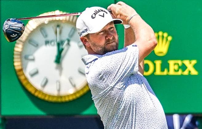 May 19, 2024, Louisville, Kentucky, USA: Brice Garnett tees off the 10th hole during the final round of the 2024 PGA, Golf Herren Championship at Valhalla Golf Club. Louisville USA - ZUMAw109 20240519_fap_w109_001 Copyright: xDebbyxWongx