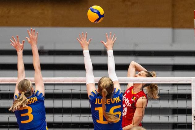 240519 Britt Herbots of Belgium during the European Golden League between Sweden and Belgium on May 19, 2024 in Lund Photo Avdo Bilkanovic BILDBYRAN COP 115 AB0272 volleyball volleyball european golden league sverige belgium sweden dam bbeng  Copyright: AVDOxBILKANOVIC BB240519AB117