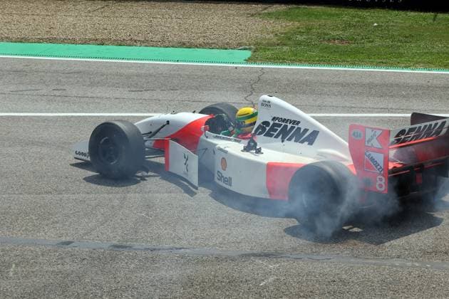 19 05 2024, xrarjax, Motorsport FIA Formula 1, Italian Grand Prix 2024 emspor, v l Sebastian Vettel drives in Ayrton Sennas car on the Imola Imola race track
