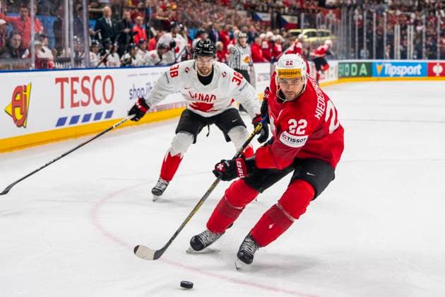 PRAGUE, CZECH REPUBLIC MAY 19 Nino Niederreiter of Switzerland in action during the preliminary round match between Switzerland and Canada at Prague Arena on May 19, 2024 in Prague, Czech Republic Prague Prague Arena Czech Republic Copyright: xJustPictures.ch JarixPestelaccix jp-en-EuSpIm-JP4_JAR_Switzerland_Canada_19May2024_048