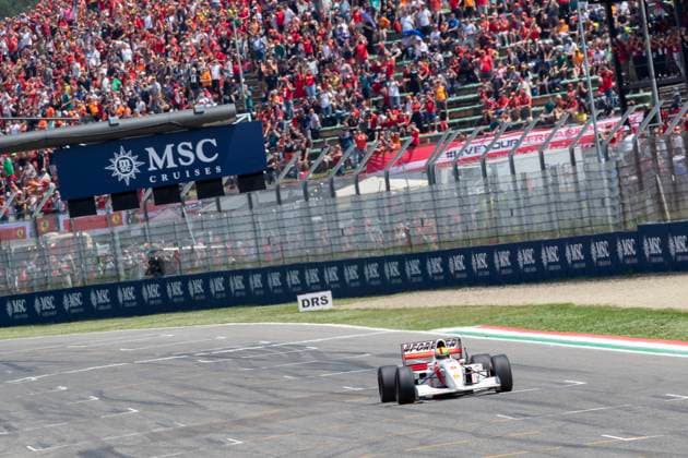 F1 GP Imola Italy Sunday, 19 05 2024 Sebastian Vettel in Ayrton Senna s McLaren MP4 8 from 1993 F1 GP Imola Italy Sunday, 19 05 2024 Copyright: xBEAUTIFULxSPORTS Erlhofx