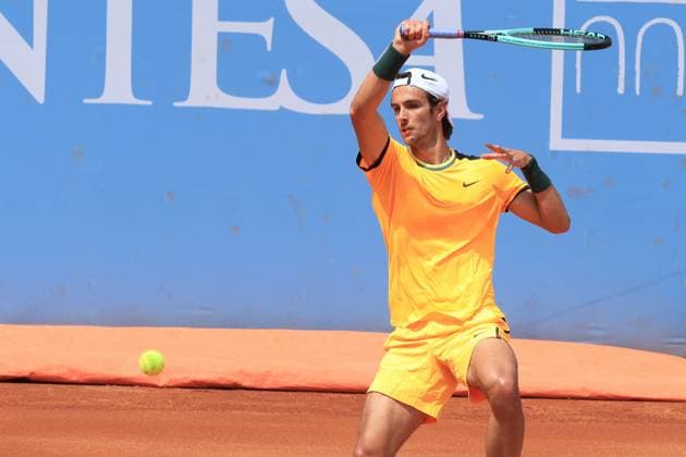 Lorenzo Musetti (Italy) during the final match againts Francesco Passaro (Italy) during 2024 Piemonte Open Intesa San Paolo, International Tennis match in Turin, Italy, May 19 2024  Copyright: xClaudioxBenedetto IPAxSportx xipx xx IPA_46279116 IPA_Agency_IPA46279116