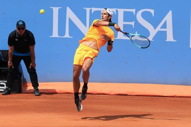 Turin, Italy: Lorenzo Musetti (Italy) during the final match againts Francesco Passaro (Italy) during 2024 Piemonte Open Intesa San Paolo, International Tennis match in Turin, Italy, May 19 2024 International Tennis match - 2024 Piemonte Open Intesa San Paolo  - ZUMAp169 20240519_zsa_p169_1924 Copyright: xClaudioxBenedetto IPAxSportx