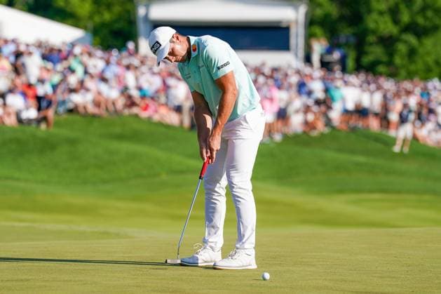 May 19, 2024, Louisville, Kentucky, USA: Viktor Hovland putts the 18th green during the final round of the 2024 PGA, Golf Herren Championship at Valhalla Golf Club. Louisville USA - ZUMAw109 20240519_fap_w109_045 Copyright: xDebbyxWongx