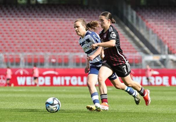 20 05 2024 Soccer Season 2023 2024 1 Womens Soccer Bundesliga 22 Matchday 1 FC Nürnberg FCN Club MSV Duisburg Zebras Sportfoto Zink DaMa xdaxmax Kara Bathmann 4, MSV Duisburg Marina Scholz 7, 1 FC Nürnberg FCN