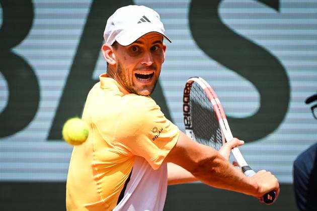 May 20, 2024, Paris, France, France: DOMINIC THIEM of Austria in action against F. Agamenone of Italy during the first qualifying day of Roland-Garros 2024, French Open 2024, Grand Slam tennis tournament at Roland-Garros Stadium in Paris, France. Thiem won 3:6, 6:3, 6:2. Paris France - ZUMAm308 20240520_zsp_m308_015 Copyright: xMatthieuxMirvillex