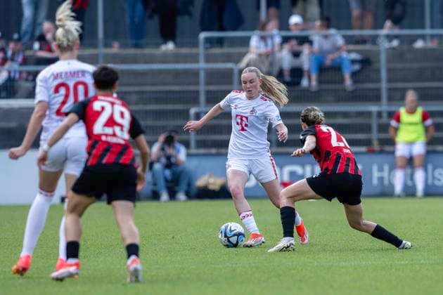 Soccer Google Pixel Womens Bundesliga, Season 2023 2024, Matchday 22, 1 FC Koeln Eintracht Frankfurt on 20 05 2024 at Franz Kremer Stadium in Koeln duel between Carlotta Imping 1 FC Koeln, 14 and Barbara Dunst Eintracht Frankfurt, 28 Important note In accordance with the regulations of the DFL German Football League and the DFB German Football Association, it is prohibited to use or have used photographs taken in the stadium and or of the match in the form of sequential images and or video-like photo series Foto Kirchner Media TH Copyright: xKirchner-Media THx