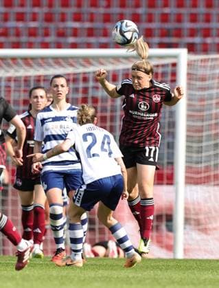 20 05 2024 Soccer Season 2023 2024 1 Women Soccer Bundesliga 22 Matchday 1 FC Nürnberg FCN Club MSV Duisburg Zebras Sportfoto Zink DaMa xdaxmax Livia Brunmair 17, 1 FC Nürnberg FCN with header