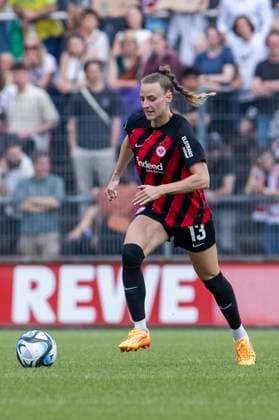 GOOGLE PIXEL Frauen Bundesliga 1 FC Köln Eintracht Frankfurt, 20 05 2024 Virginia Kirchberger Eintracht Frankfurt, 13 GOOGLE PIXEL Frauen Bundesliga, 1 FC Köln Eintracht Frankfurt, 22 Spieltag, am 20 05 2024, Franz Kremer Stadion, Köln DFL regulations prohibit any use of photographs as image sequences and or quasi video Copyright: xBEAUTIFULxSPORTS Meuselx