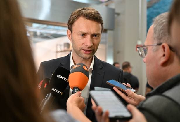 Football, EL, Final, Bayer 04 Leverkusen manager Simon Rolfes interviewed before departure