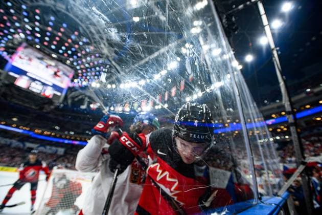 PRAGUE, CZECH REPUBLIC - 21 MAY, 2024:Mascot Bob. The game of IIHF 2024 Ice hockey, Eishockey World Championship, WM, Weltmeisterschaft Canada - Czech Republic at O2 Arena  Copyright: xVITALIIxKLIUIEVx