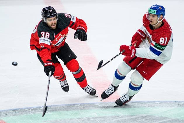 PRAGUE, CZECH REPUBLIC - 21 MAY, 2024:Mascot Bob. The game of IIHF 2024 Ice hockey, Eishockey World Championship, WM, Weltmeisterschaft Canada - Czech Republic at O2 Arena  Copyright: xVITALIIxKLIUIEVx