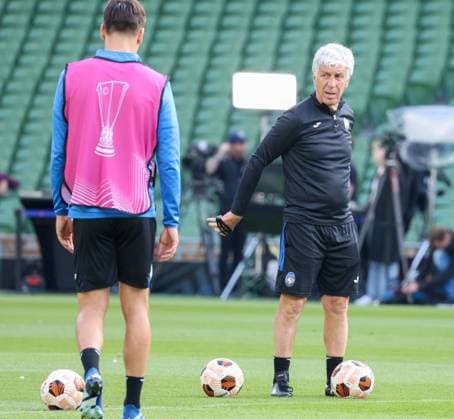 May 21, 2024, Dublino, IRLANDA: 21 05 2024 Dublin, pre-match training for the 2024 Europa League final between Atalanta vs Bayer Leverkusen Champions..In the picture: Gian Piero Gasperini head coach of Atalanta BC Dublino IRLANDA - ZUMAs236 20240521_aap_s236_009 Copyright: xFabioxSassox