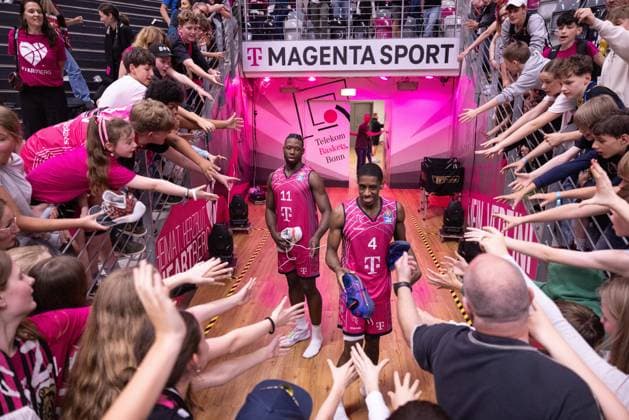 Telekom Baskets Bonn lose to ALBA Berlin and are eliminated at the end of the season Here Brian Fobbs, Glynn Watson playoffs quarterfinals game 3 Photo Jörn Wolter