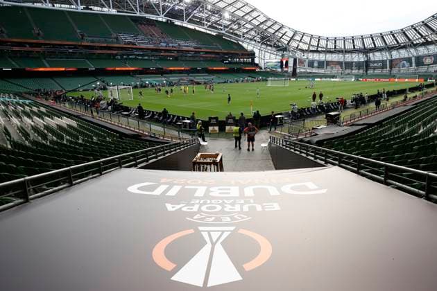 . General view inside the stadium, Training Session - UEFA Europa League Final 2023 24, Bayer 04 Leverkusen, Dublin Arena, May 21, 2024, Dublin, Ireland.