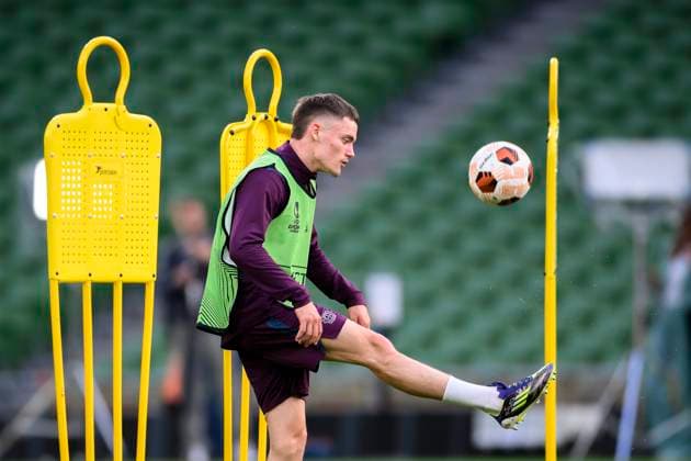 Florian WIRTZ LEV action, final training Bayer 04 Leverkusen LEV before the Football Europa League Final 2024, Atalanta Bergamo AB Bayer 04 Leverkusen LEV , on 21 05 2024 in Dublin Ireland UEFA regulations prohibit any use of photographs as image sequences and or quasi video Â