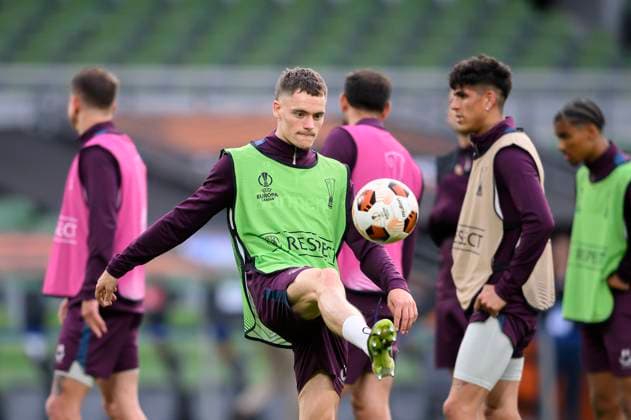 Florian WIRTZ LEV action, final training Bayer 04 Leverkusen LEV before the Football Europa League Final 2024, Atalanta Bergamo AB Bayer 04 Leverkusen LEV , on 21 05 2024 in Dublin Ireland UEFA regulations prohibit any use of photographs as image sequences and or quasi video Â