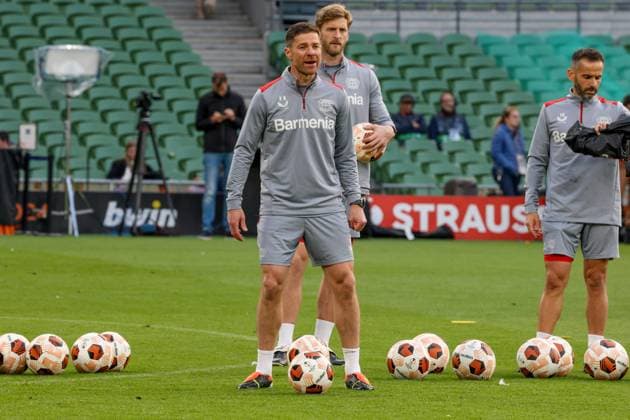 May 21, 2024, Dublino, IRLANDA: 21 05 2024 Dublin, pre-match training for the 2024 Europa League final Bayer Leverkusen Champions..In the picture: Head Coach Xabi Alonso Dublino IRLANDA - ZUMAs236 20240521_aap_s236_019 Copyright: xFabioxSassox