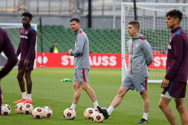 May 21, 2024, Dublino, IRLANDA: 21 05 2024 Dublin, pre-match training for the 2024 Europa League final Bayer Leverkusen Champions..In the picture: Head Coach Xabi Alonso Dublino IRLANDA - ZUMAs236 20240521_aap_s236_022 Copyright: xFabioxSassox