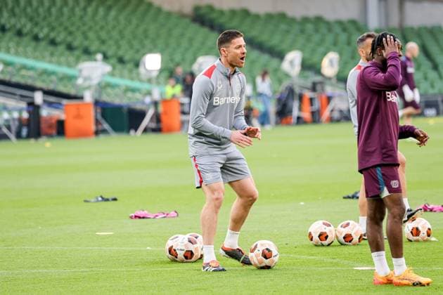 May 21, 2024, Dublino, IRLANDA: 21 05 2024 Dublin, pre-match training for the 2024 Europa League final Bayer Leverkusen Champions..In the picture: Head Coach Xabi Alonso Dublino IRLANDA - ZUMAs236 20240521_aap_s236_028 Copyright: xFabioxSassox