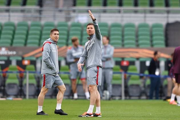 Xabi Alonso (Leverkusen), MAY 21, 2024 - Football Soccer : UEFA Europa League final 2024 Dublin Bayer 04 Leverkusen MD-1 training session at the Dublin Arena in Dublin, Ireland. Noxthirdxpartyxsales  (254053662)