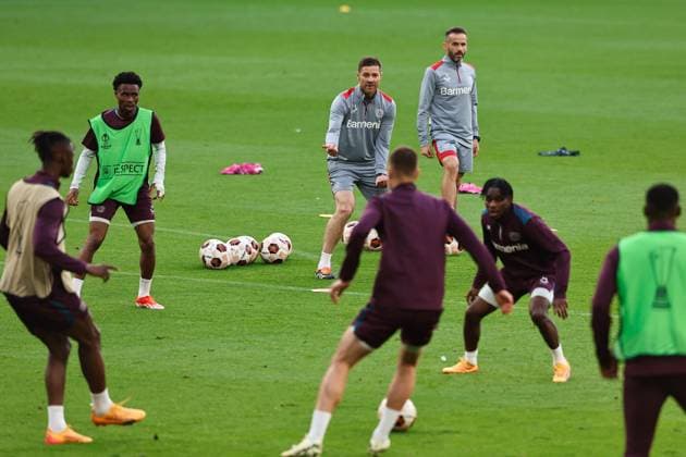 Xabi Alonso (Leverkusen), MAY 21, 2024 - Football Soccer : UEFA Europa League final 2024 Dublin Bayer 04 Leverkusen MD-1 training session at the Dublin Arena in Dublin, Ireland. Noxthirdxpartyxsales  (254055199)