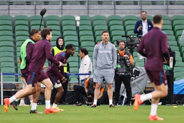 Xabi Alonso (Leverkusen), MAY 21, 2024 - Football Soccer : UEFA Europa League final 2024 Dublin Bayer 04 Leverkusen MD-1 training session at the Dublin Arena in Dublin, Ireland. Noxthirdxpartyxsales  (254058040)