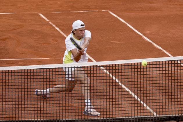 Alexandre MULLER (FRA) lors du tournoi de l Open Parc Auvergne RhÃ ne-Alpes Ã Lyon le 21 05 2024. TENNIS : Open Parc Auvergne RhÃ ne-Alpes - Lyon - 21 05 2024 SandrineThesillat Panoramic 