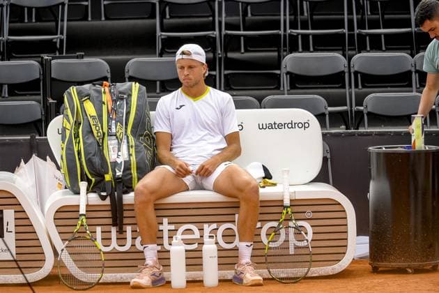 Alexandre MULLER (FRA) lors du tournoi de l Open Parc Auvergne RhÃ ne-Alpes Ã Lyon le 21 05 2024. TENNIS : Open Parc Auvergne RhÃ ne-Alpes - Lyon - 21 05 2024 SandrineThesillat Panoramic 