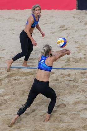Beach Pro Tour Elite 16 Espinho, Portugal, 22 05 2024 Louisa Lippmann GER , Laura Ludwig GER Beach Pro Tour Elite 16 Espinho, Espinho on 22 05 2024 Copyright: xBEAUTIFULxSPORTS PeterxWeberx